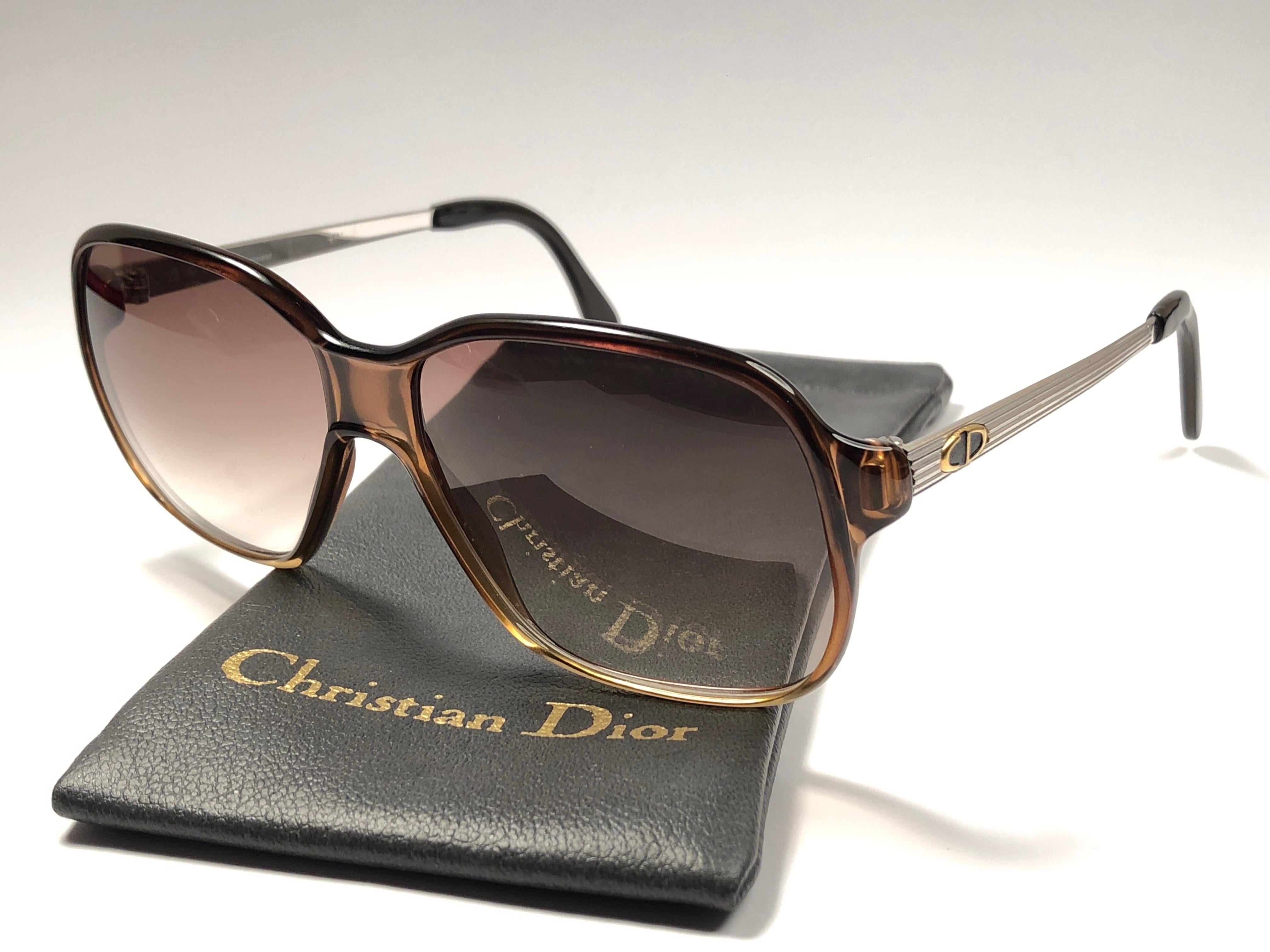 Men's New Vintage Christian Dior Monsieur 2080 Oversized Sunglasses 1970's Austria