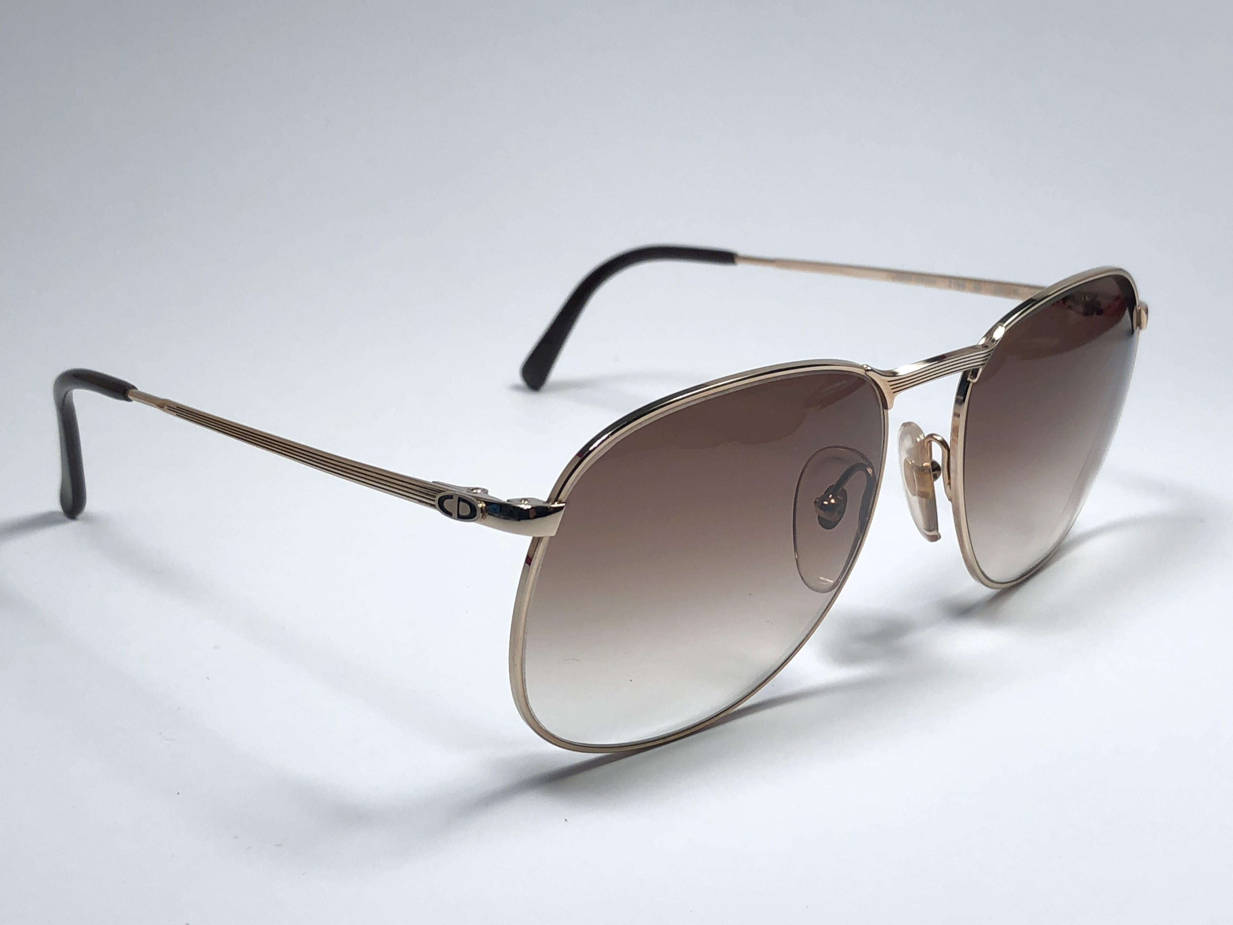 Neu Vintage Christian Dior Monsieur 2196 40 59 Übergroße Sonnenbrille 70er Jahre Österreich (Schwarz) im Angebot