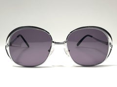 New Vintage Christian Dior 2145 Anthracite Silver Grey Sunglasses 1970's Austria