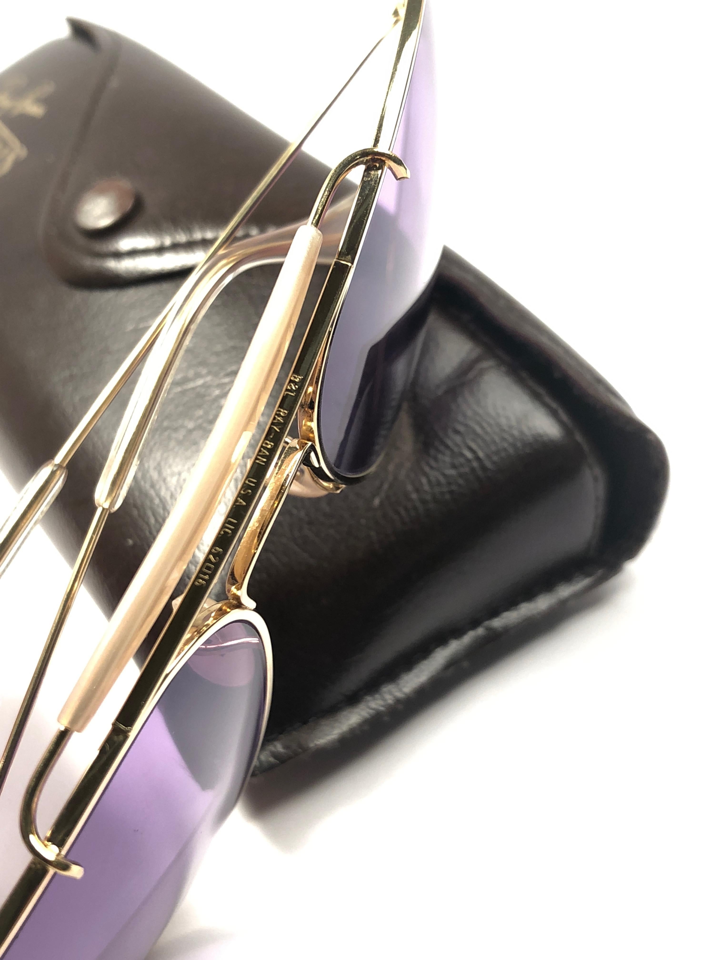 New Ray Ban Purple Chromax 62Mm Outdoorsman Collectors Item USA Sunglasses 1