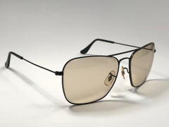 Ray Ban Vintage Caravan Black Brown Changeable Lenses B&L Sunglasses, 1970s