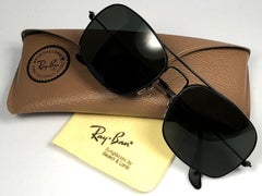 Ray Ban Vintage Avalar Black Grey G15 Lenses B&L Sunglasses, 1970s