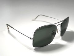 Vintage Ray Ban Avalar Silver Grey G15 Lenses B&L Sunglasses, 1970s