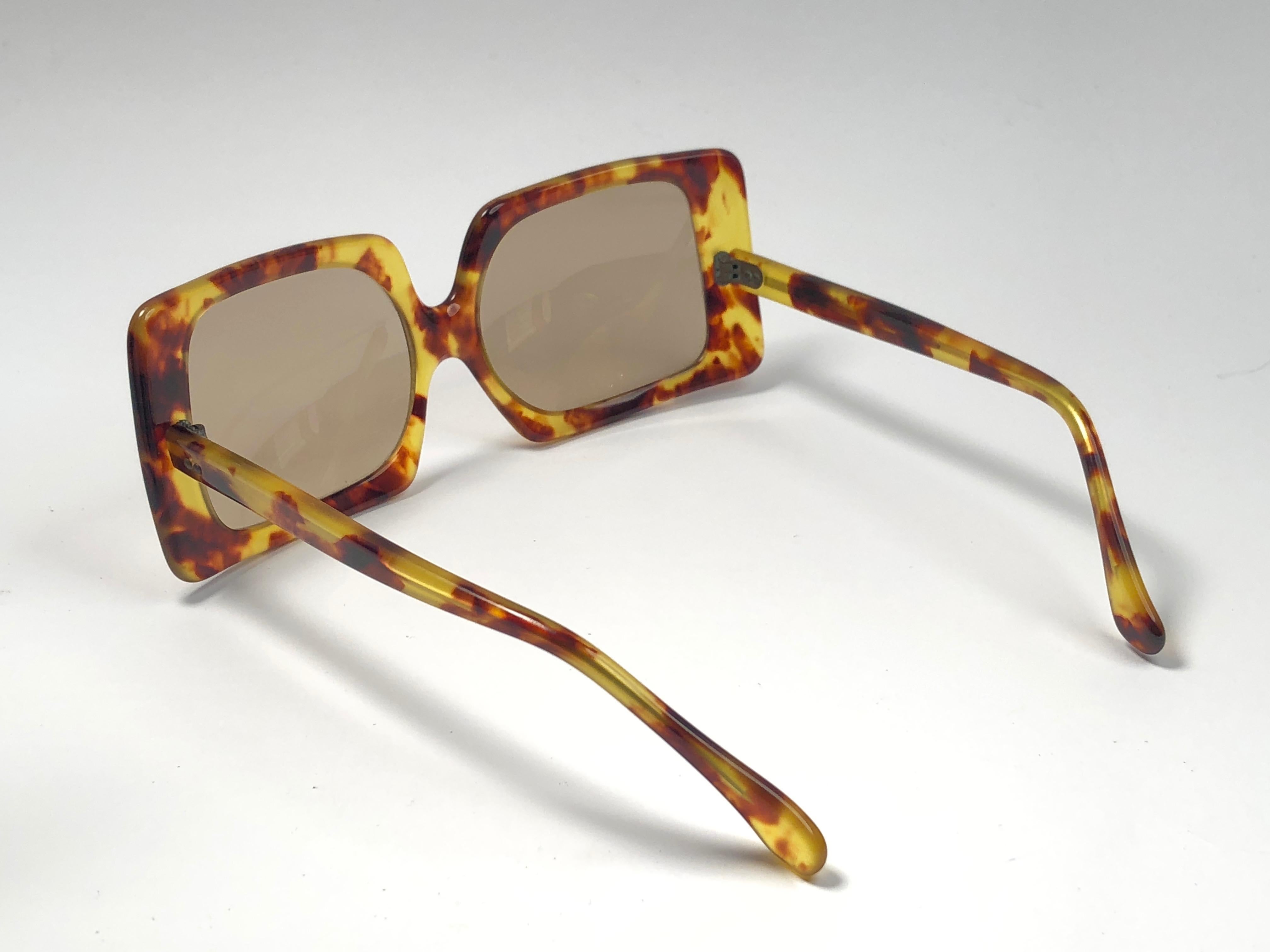 Vintage Pierre Cardin Light Tortoise Brown Lens 1960's Sunglasses 2