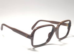 New Vintage Maxim's de Paris Real Leather Lizard Frame RX Reading 1980's Glasses
