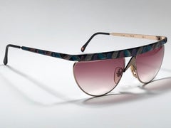 New Vintage Casanova Avantgarde Frame Rose Lens 1980 Sunglasses