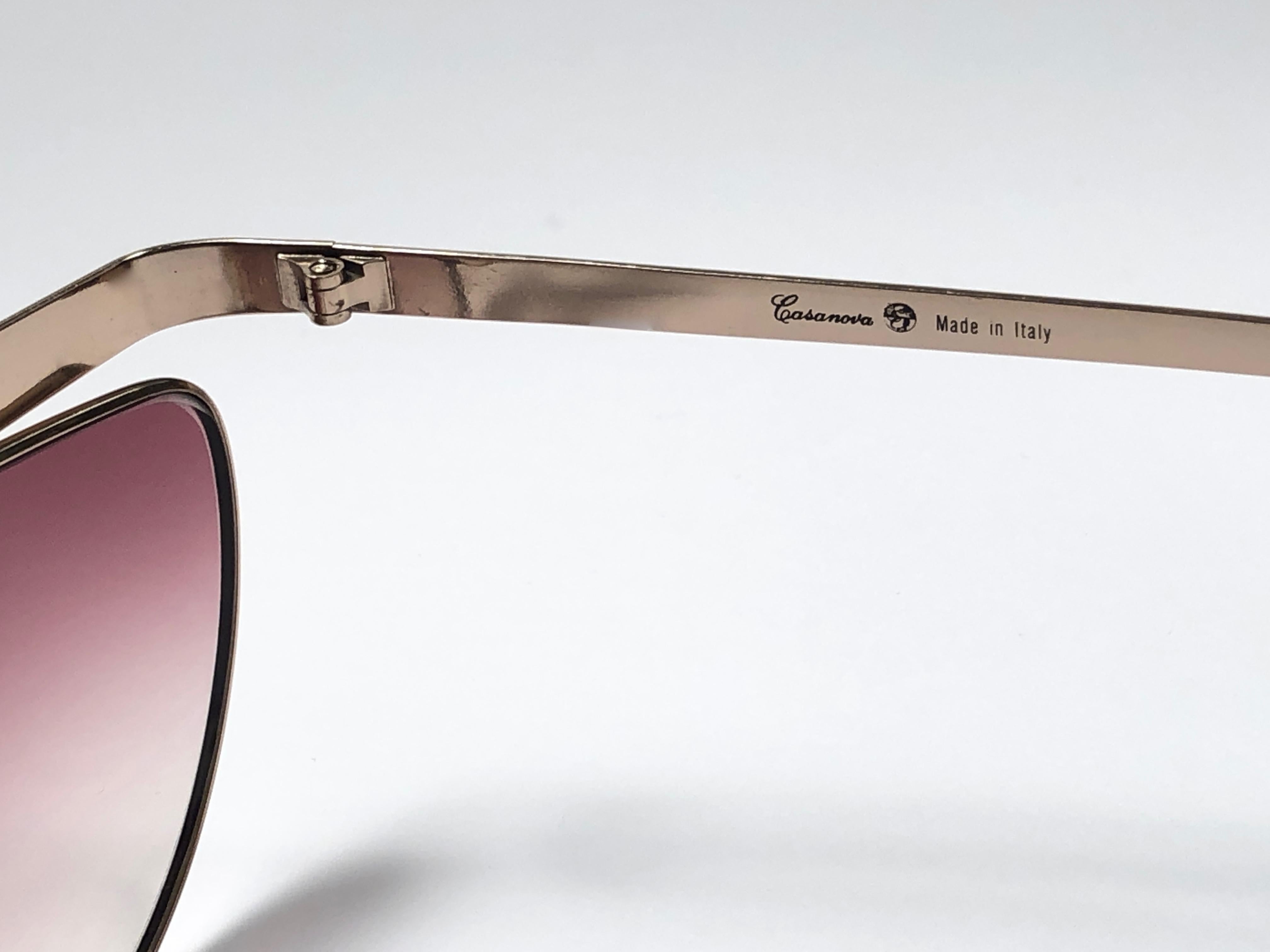 Casanova lunettes de soleil vintage à monture avant-gardiste en rose, années 1980, neuves Pour femmes en vente