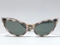 Vintage Ray Ban Alora Cat Eye 1950 Mid Century Black & White B&L USA Sunglasses