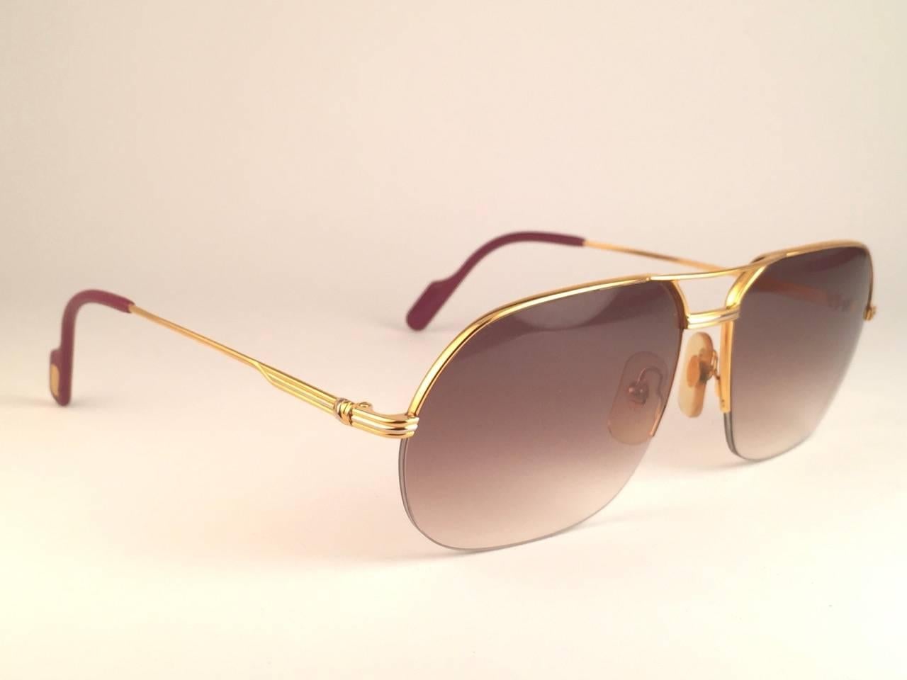 cartier sunglasses 18k gold