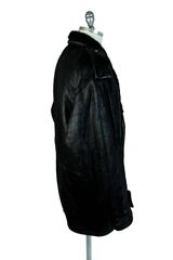 Gianni Versace 1980s leather jacket men's motorcycle shearling coat black luxury