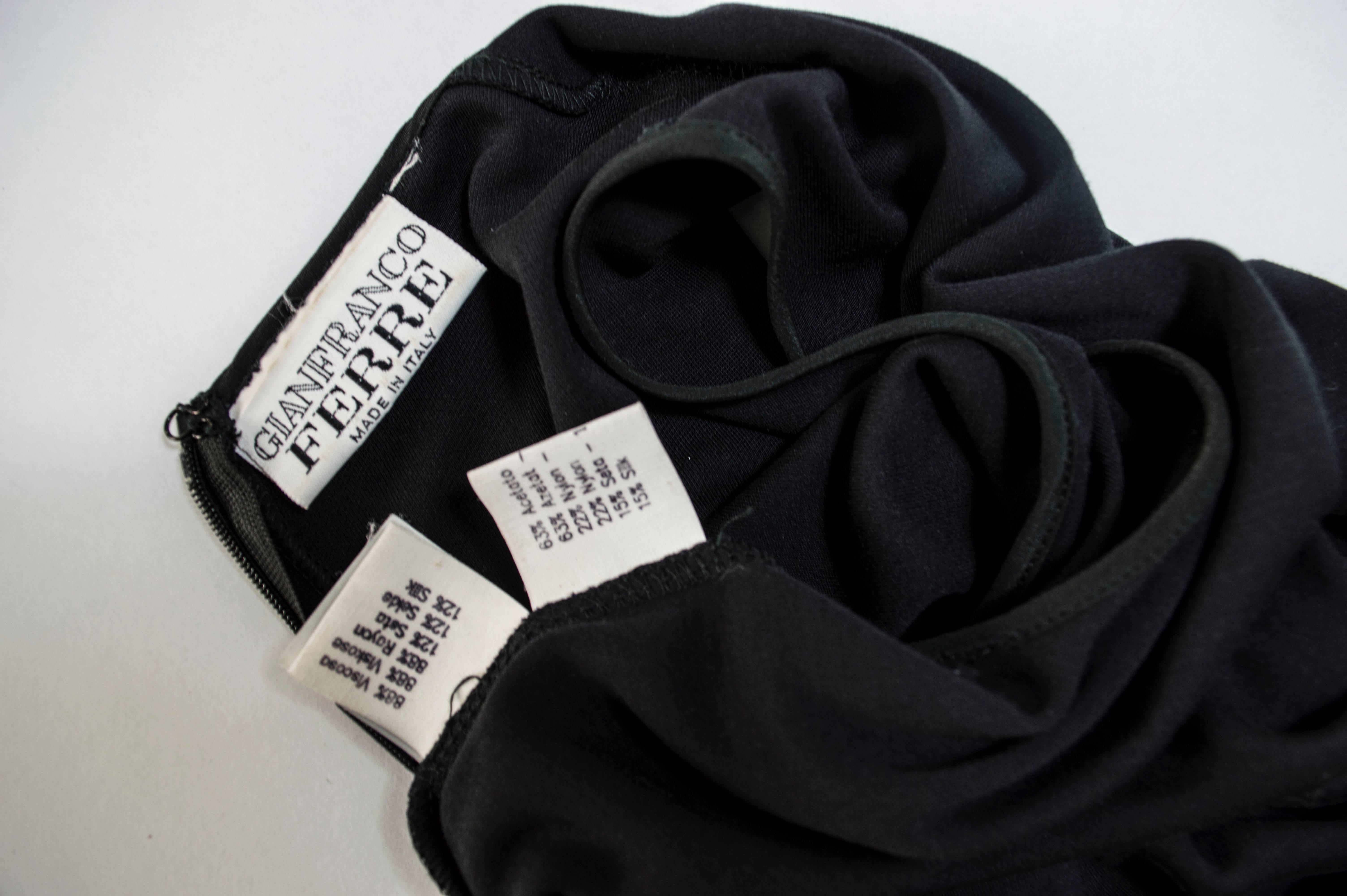Women's Gianfranco Ferrè 1980s sheath dress women's black silk blend size 40