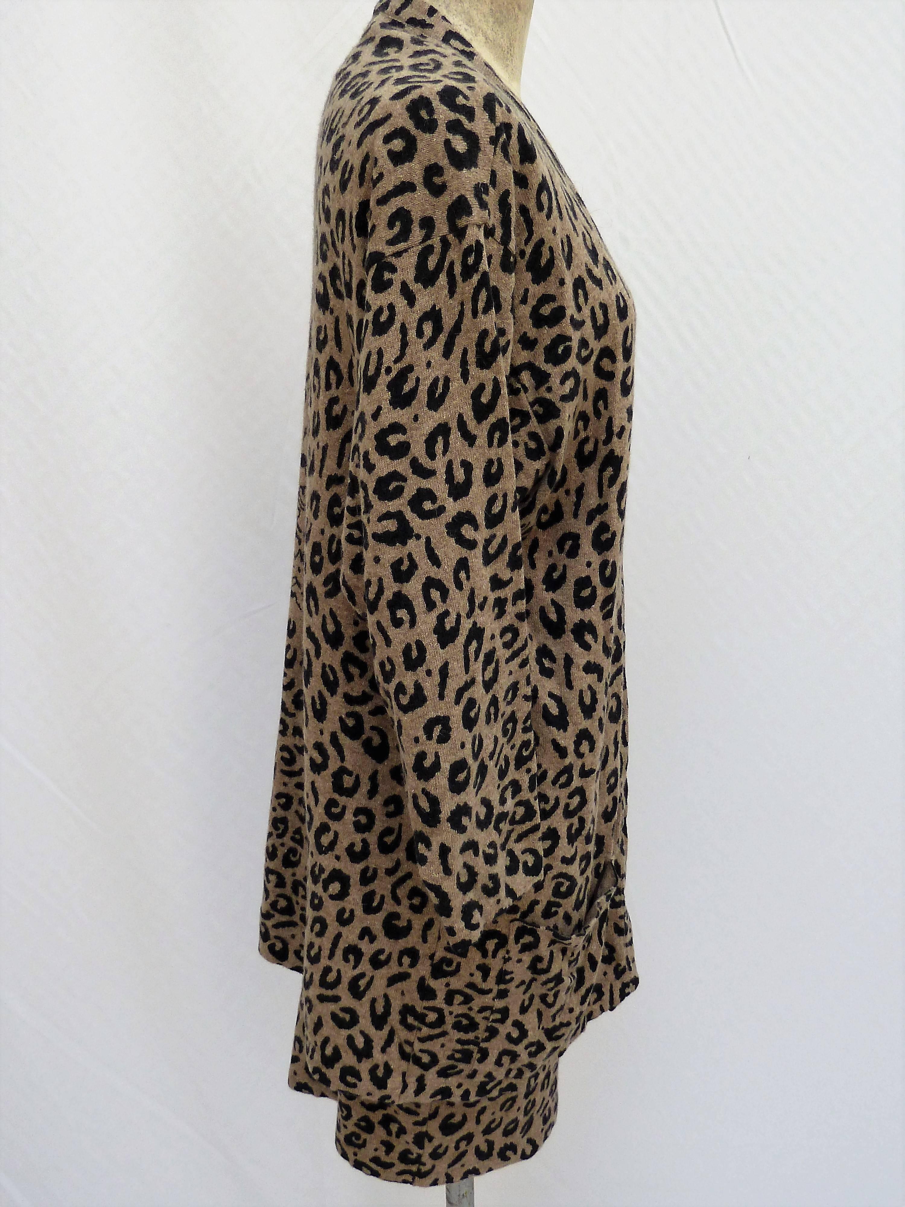 Black Krizia 1980s Animal Series tiger Iconic Biebe Wool and angora Jacket sz L IT For Sale