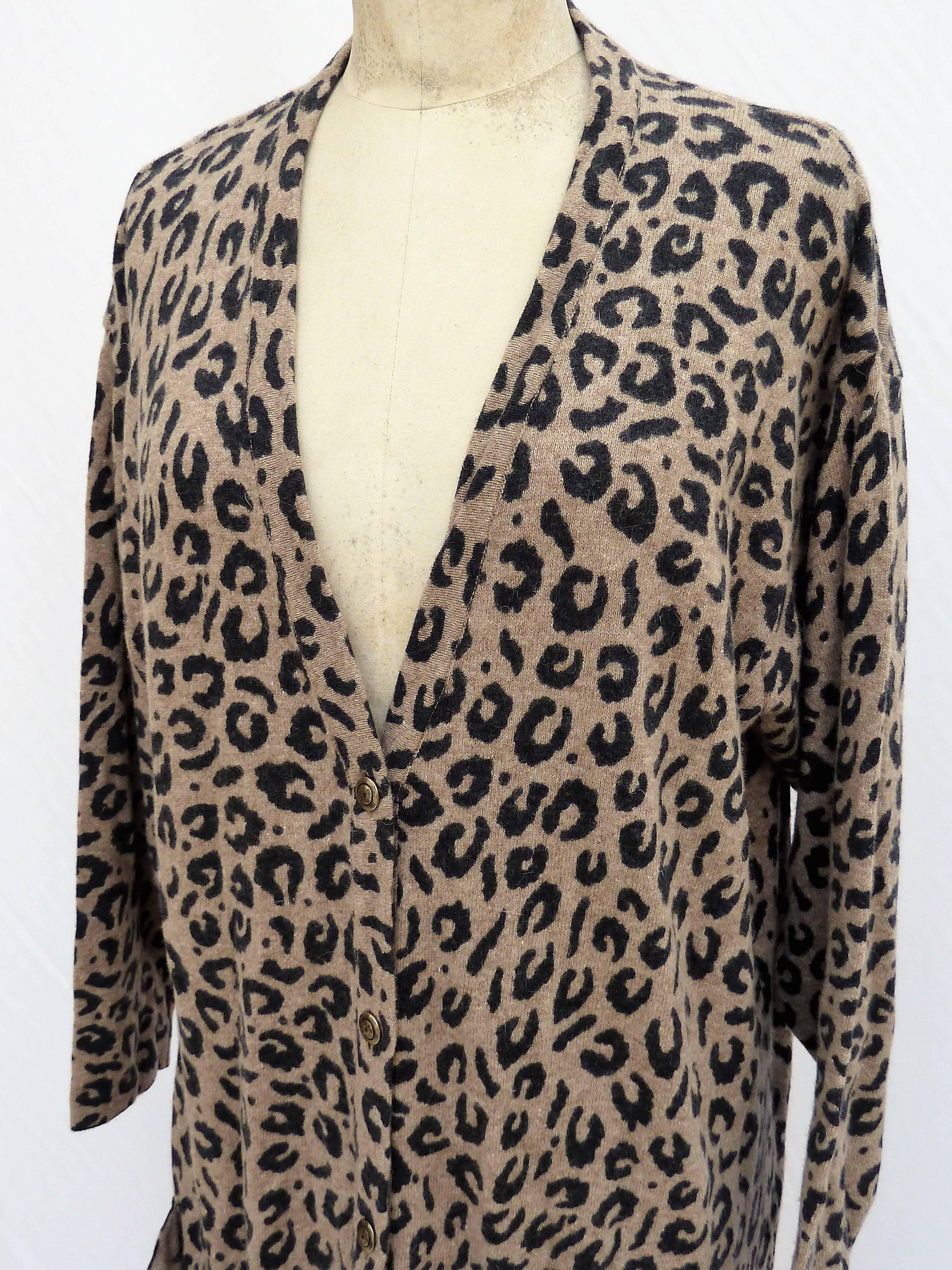 Women's Krizia 1980s Animal Series tiger Iconic Biebe Wool and angora Jacket sz L IT For Sale