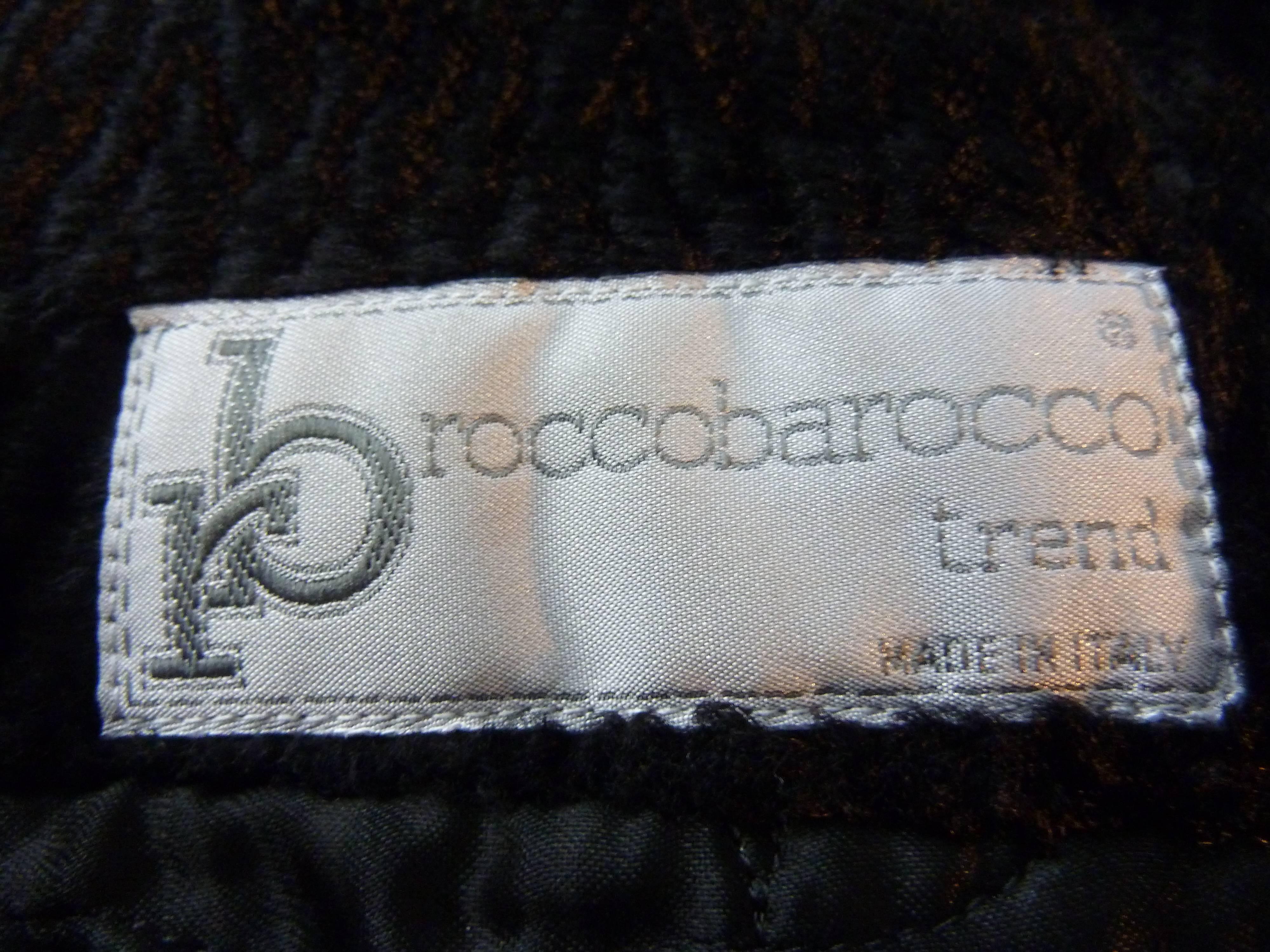 RoccoBarocco fur synthetic poncho batwing coat women's black size 32 US bolero For Sale 1