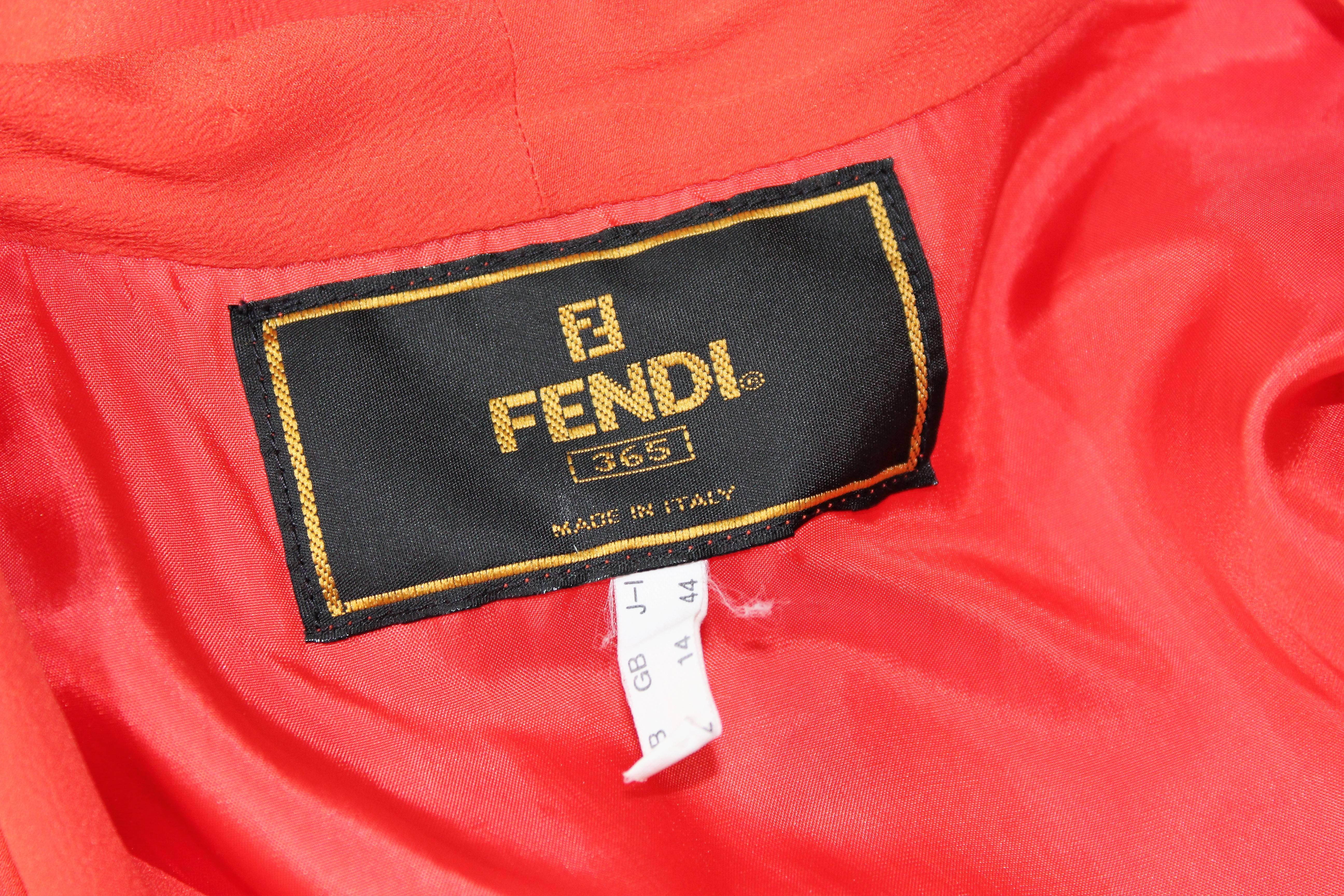 1980s Fendi Peach Silk Blend Sheath Dress Evening Gown 4
