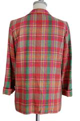1980s Valentino Plaid Check Cotton Jacket