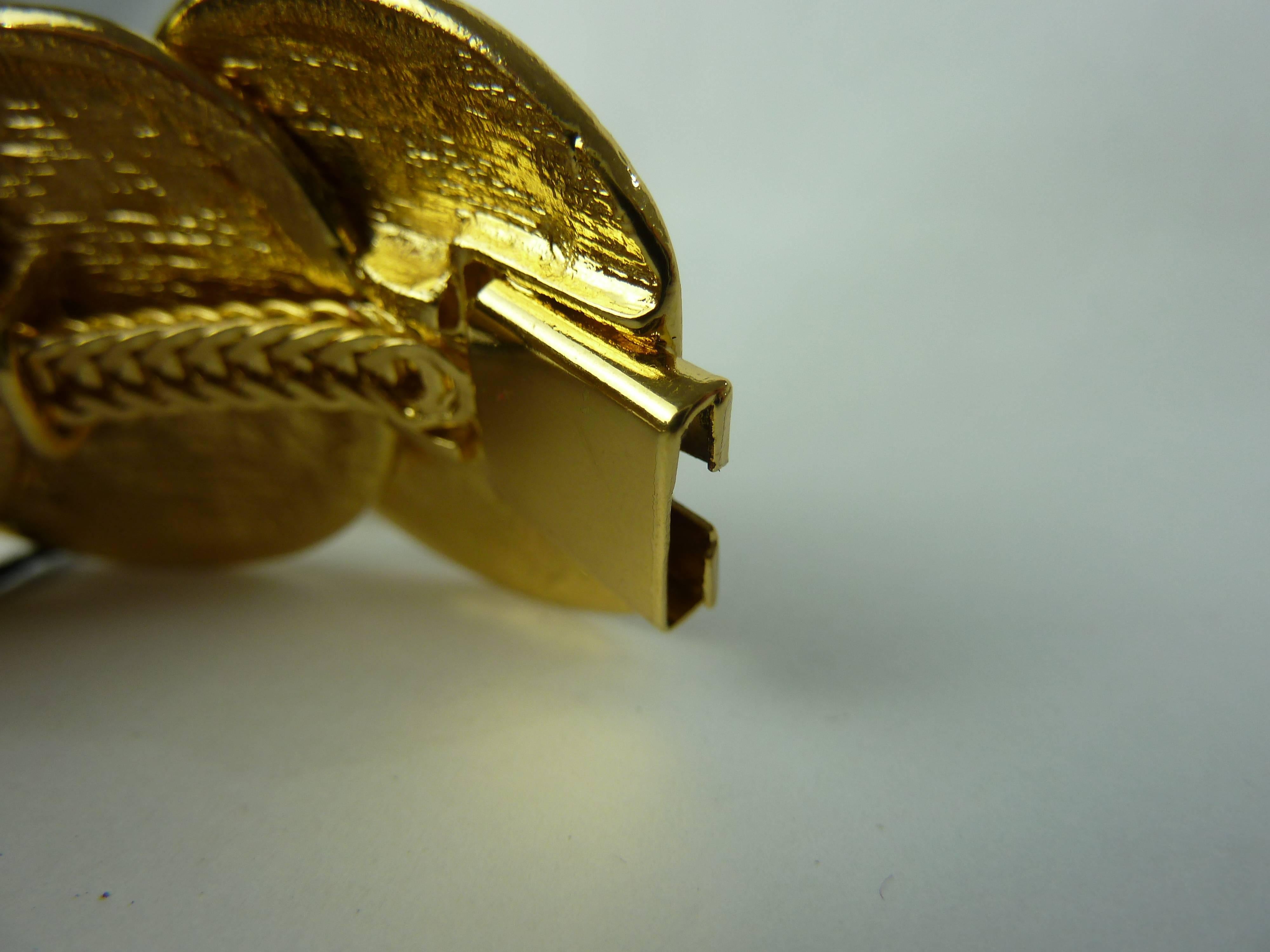 Loris Azzaro Bracelet Golden Metal Costume Jewerly Inlaid Multi Round Medallions For Sale 1