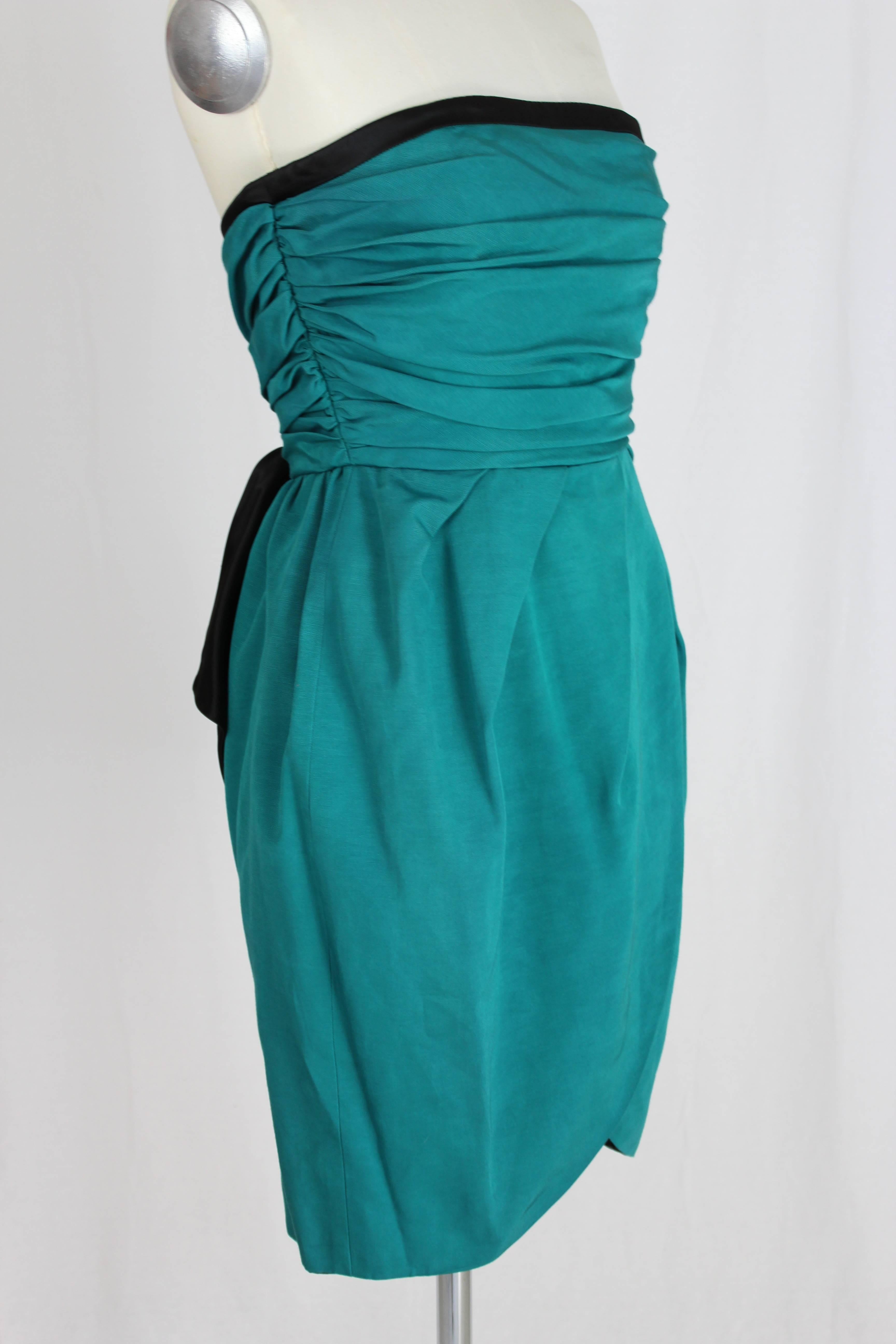 Women's 1980s Christian Dior Green Emerald Sheath Dress