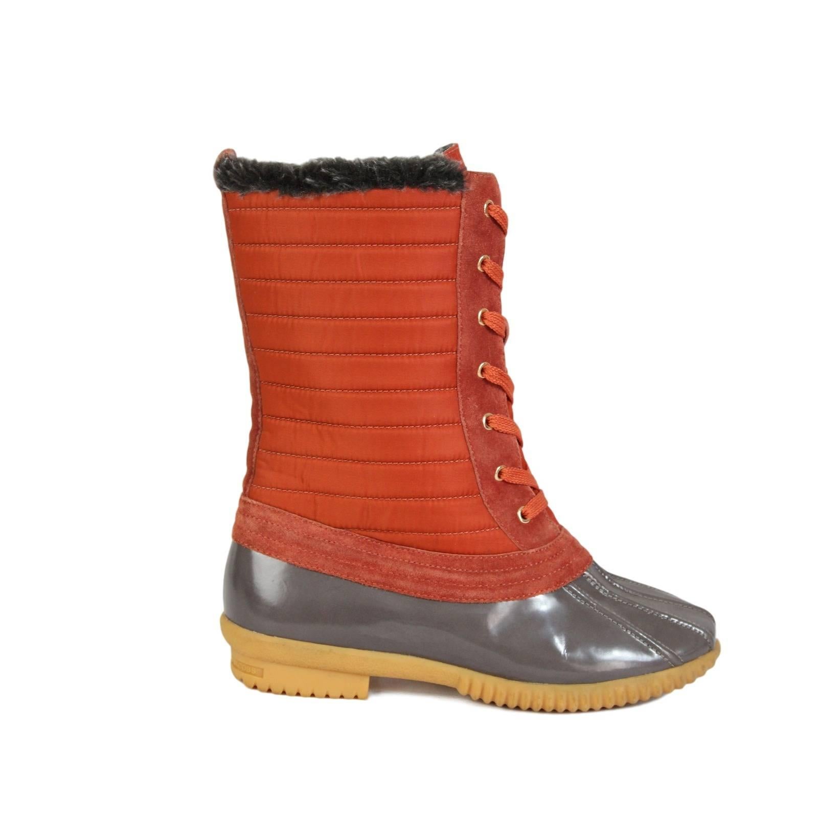 2000s Marc Jacobs Orange Duck Boots Shoes 3