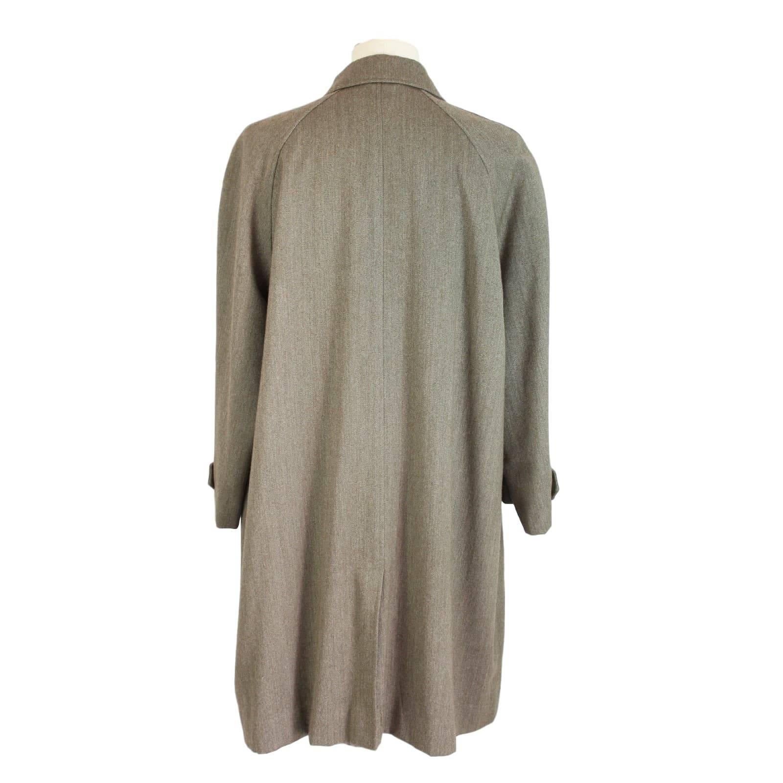 Beige Polo Ralph Lauren beige 100% wool coat trench raincoat size M vintage 1990s