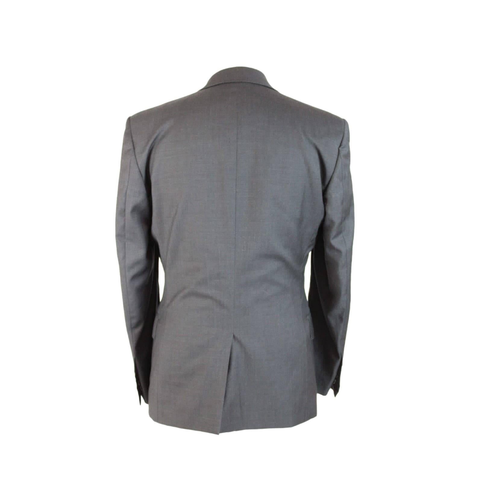 Gray Pierre Balmain gray suit jacket wool pants trousers blazer men’s size 48 it For Sale