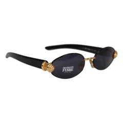 Gianfranco Ferre vintage sunglasses GFF 270/S bone and metal gold 1980s black
