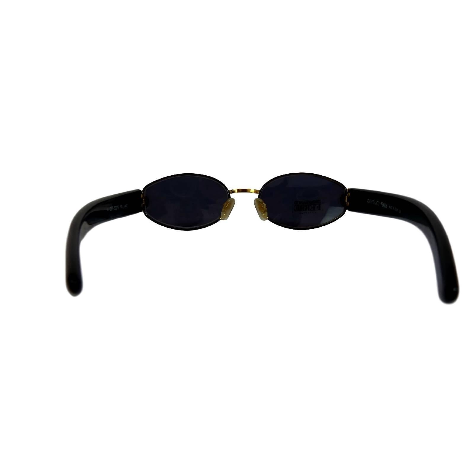 Women's Gianfranco Ferre vintage sunglasses GFF 270/S bone and metal gold 1980s black