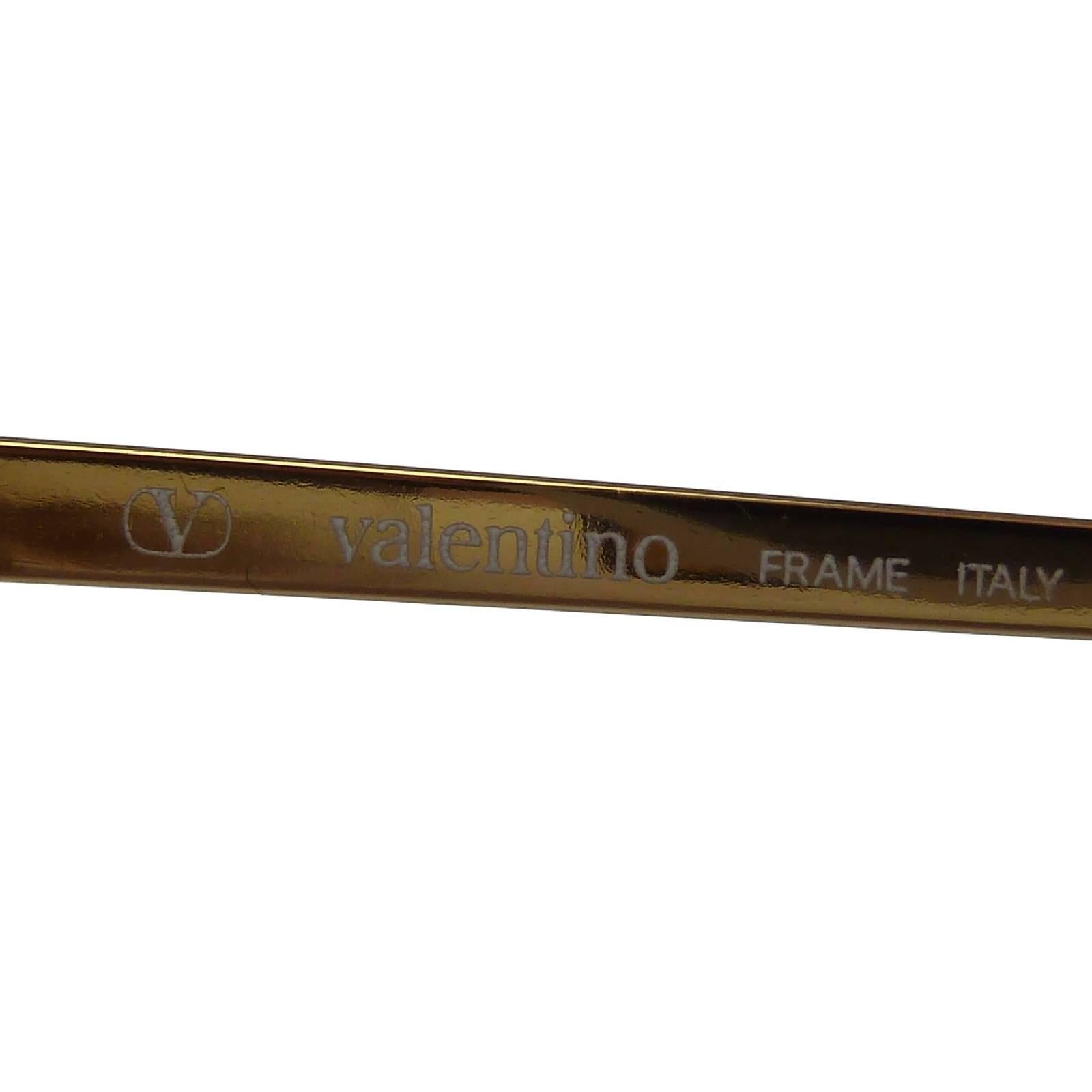 Men's Valentino vintage frame eyeglasses V360 tortoise print brown gold men’s italy For Sale