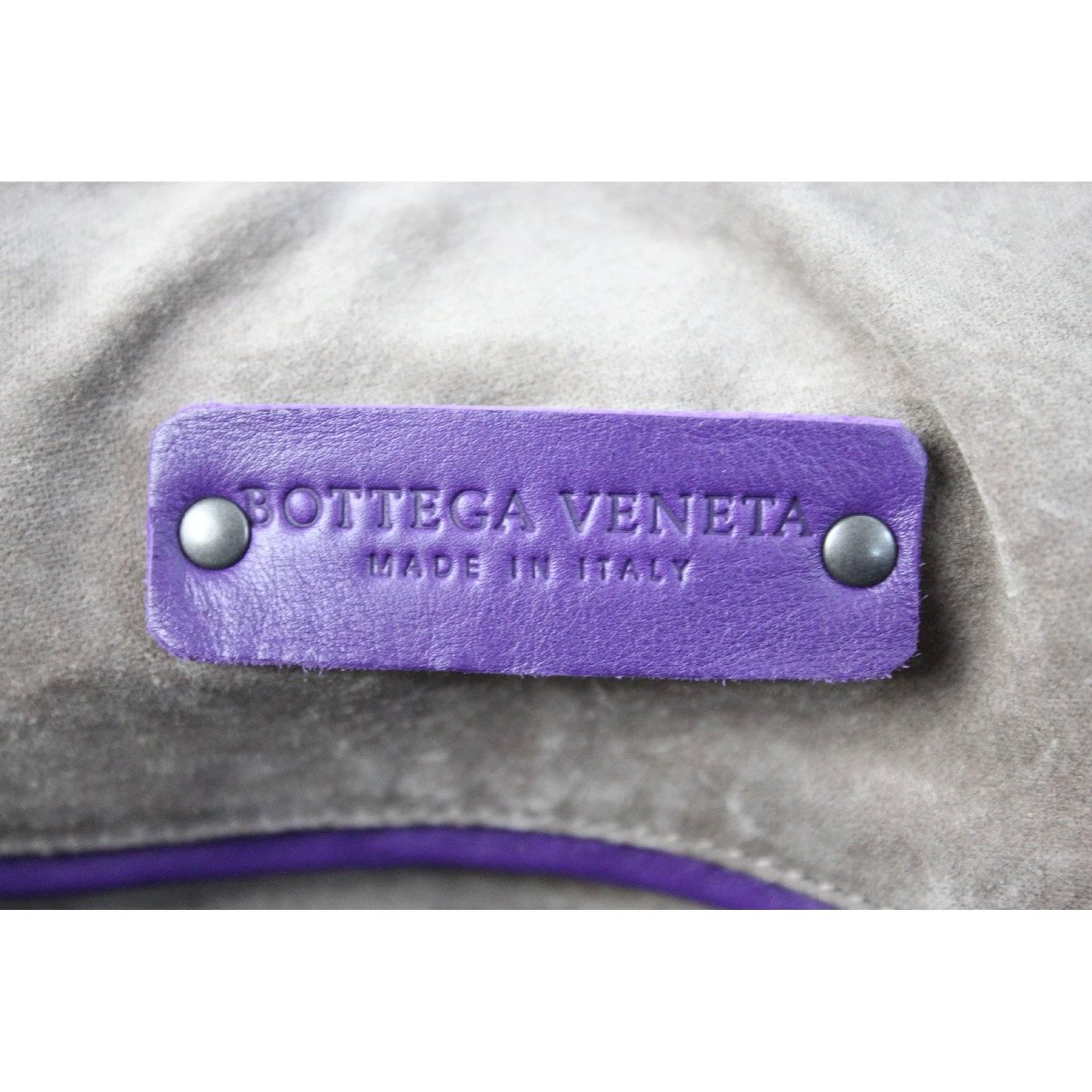 Bottega Veneta Boston leather purple handbag bag 2003s like new made in italy 3