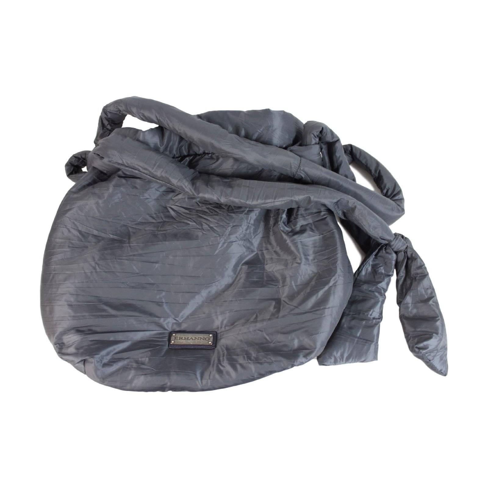 Gray Ermanno Scervino gray shopping bag handbag polyester women’s 2000s For Sale