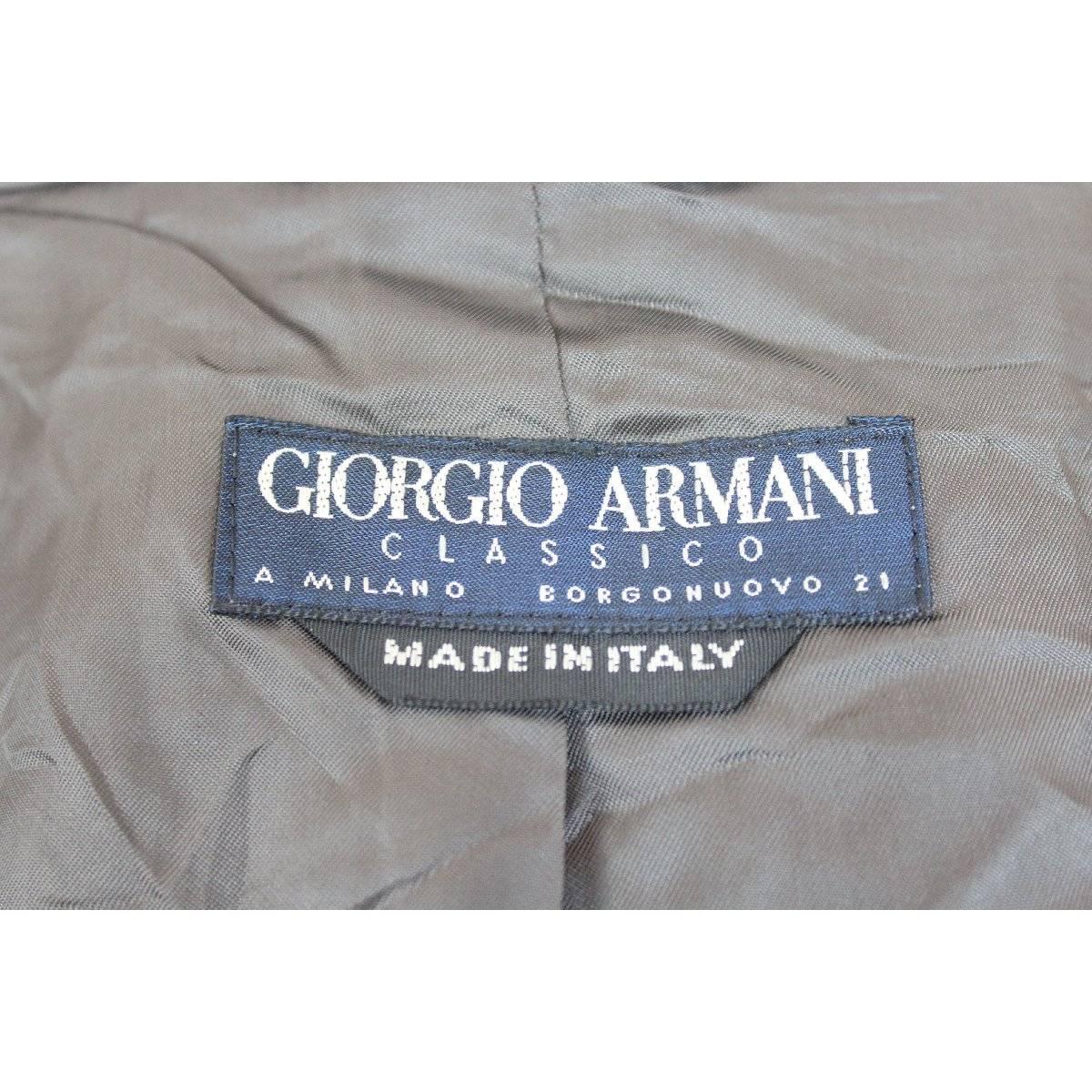 Giorgio Armani vintage trench coat gray pearl classico 56 1980s overcoat suit 1