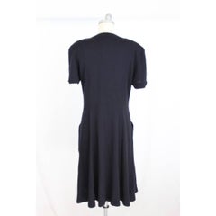 Escada Margaretha Ley vintage wool black long dress size 38 de made germany