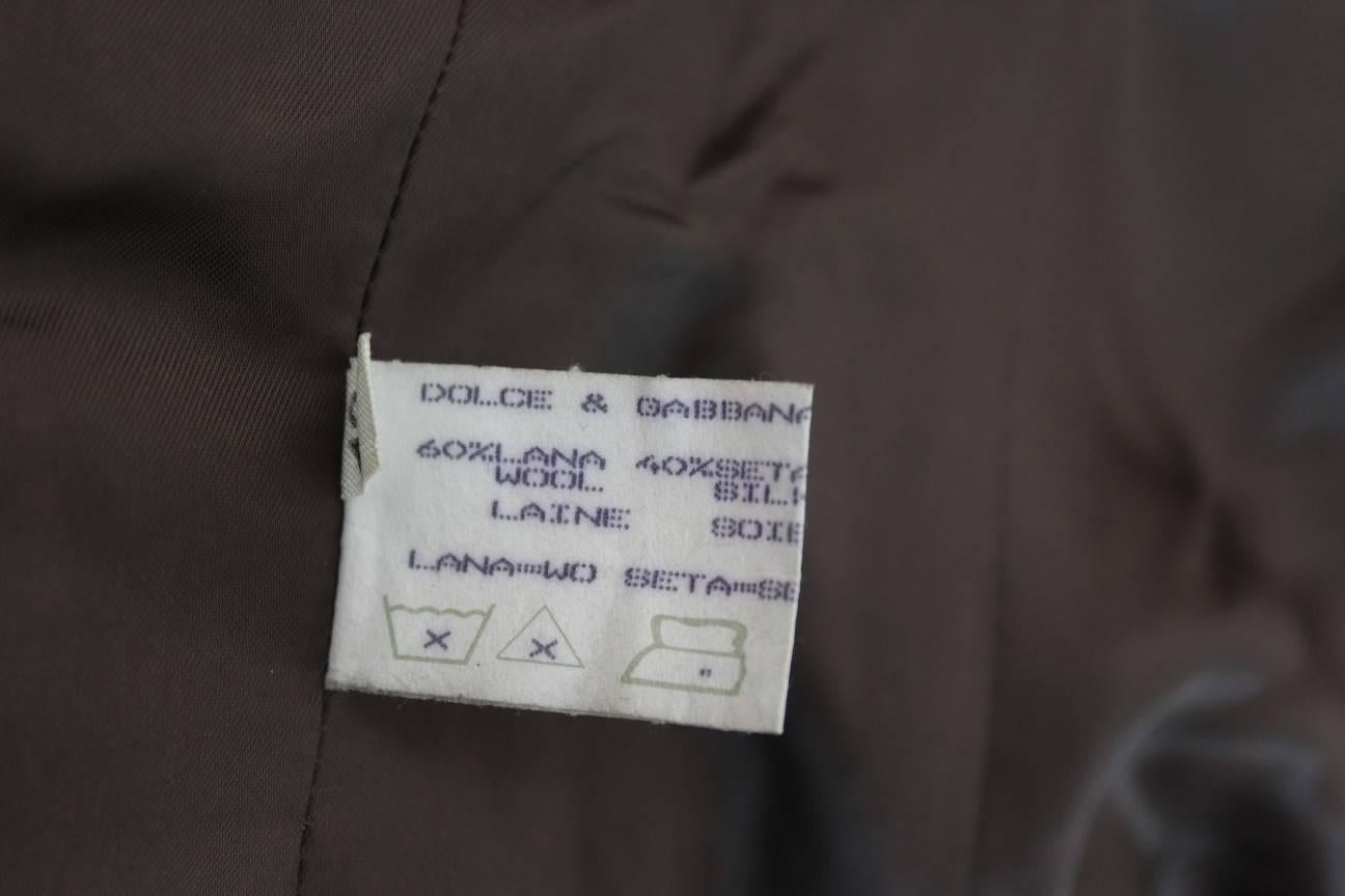 Women's Dolce Gabbana wool silk green brown tweed jacket women’s size 42 it 2000s