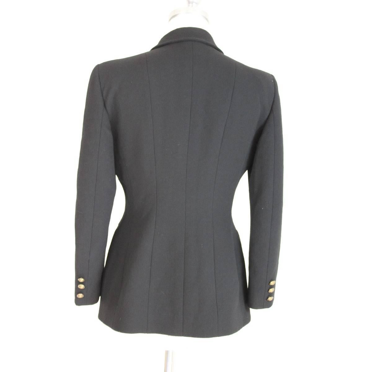 Black Moschino Cheap and Chic vintage 1990s black jacket women size 44 slim fit For Sale