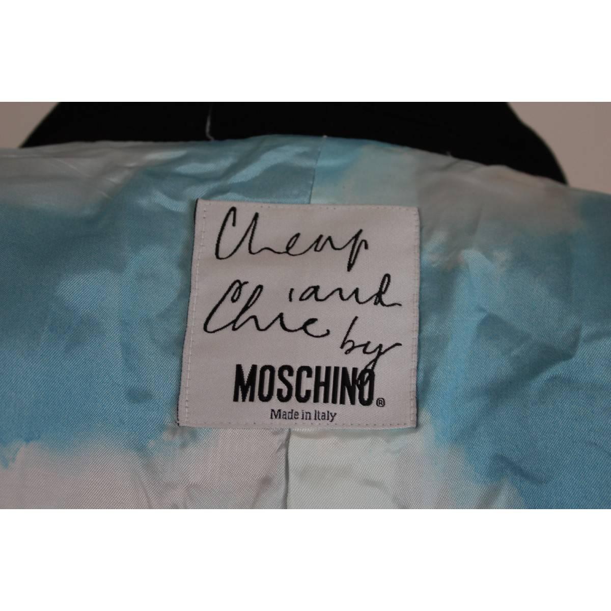 Moschino Cheap and Chic vintage 1990s black jacket women size 44 slim fit For Sale 1