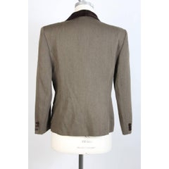 Nazareno Gabrielli vintage wool brown jacket size 44 it women's 1980s