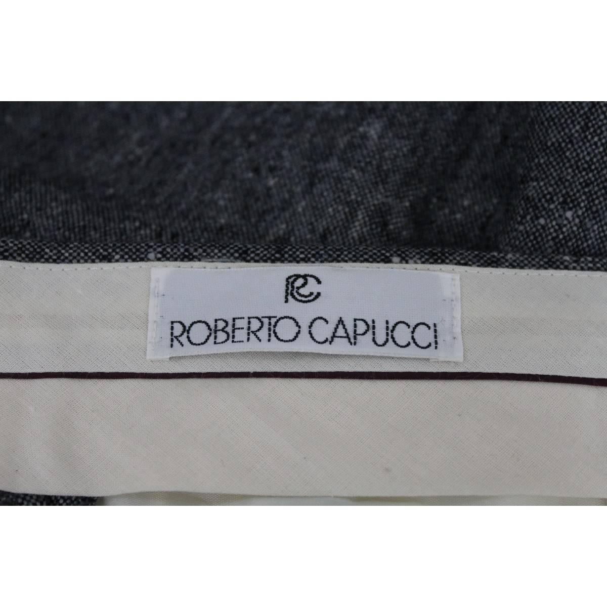 Men's Roberto Capucci vintage wool tweed black white suit dress men's 1990s For Sale