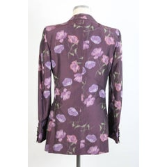 Tom Ford For Gucci Floral Blazer Purple Cotton Italian Jacket, 2000s