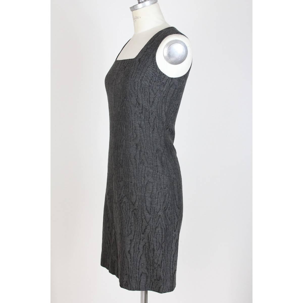 Gray Versace Jeans Couture vintage gray a line dress spotted size 42 it made italy For Sale