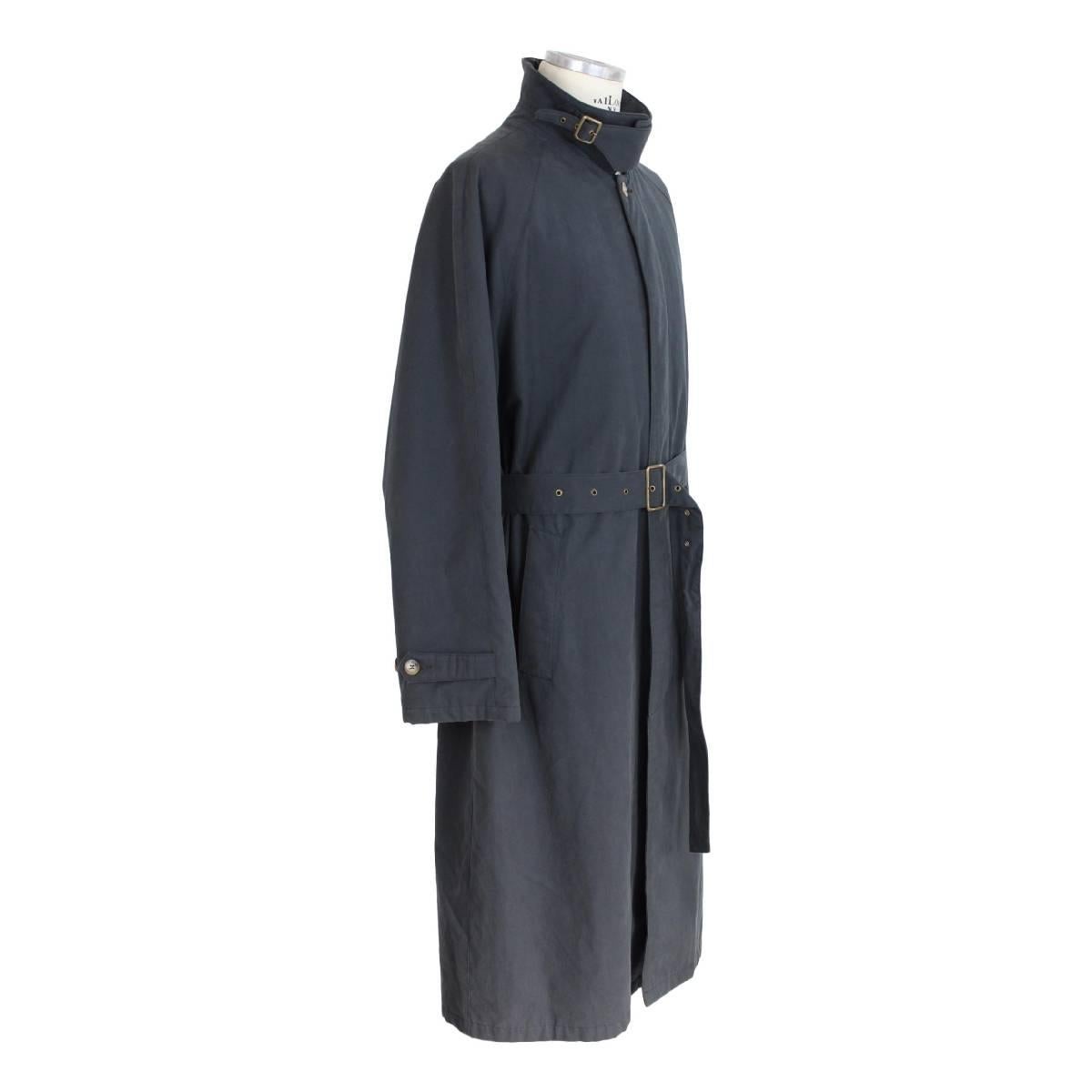 dark gray trench coat