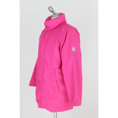 Moncler pink down jacket bomber size 1 polyamide 1980s authentic vintage
