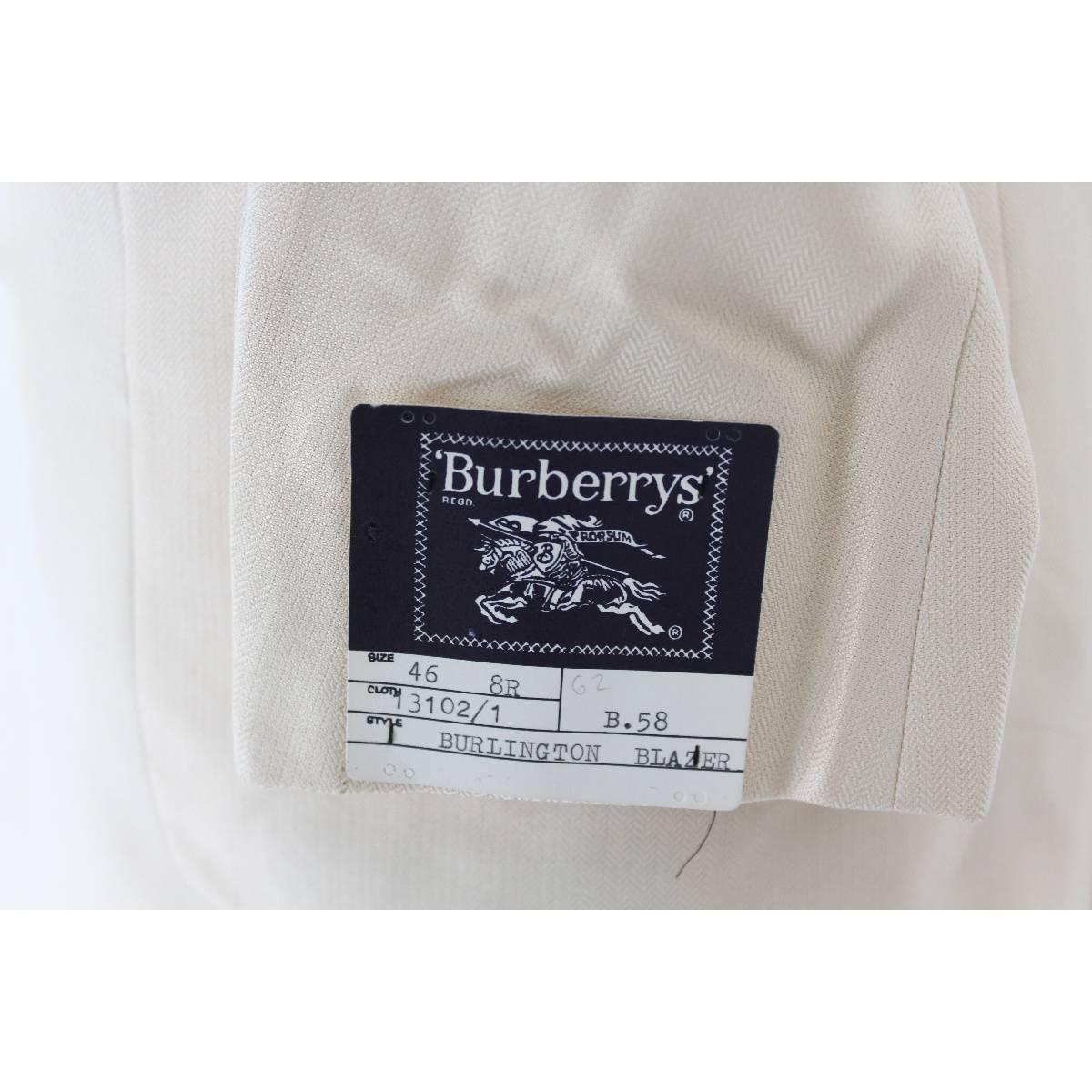 Men's Nwt Burberry vintage jacket double-breasted burlington 100% silk men’s size 46 i