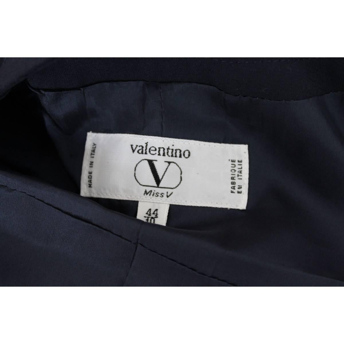 NWT Valentino vintage cape coat blue 1990s women’s size 44 wool made italy In New Condition In Brindisi, IT