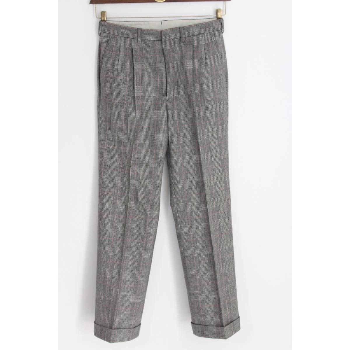 Brioni vintage prince of wales men’s slim fit gray suit, made in italy For Sale 1
