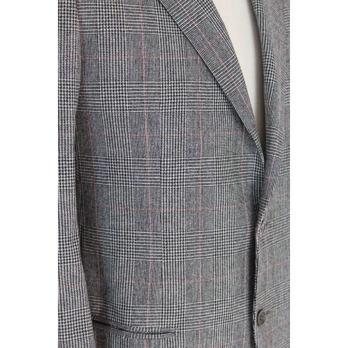 Brioni vintage prince of wales men’s slim fit gray suit, made in italy In New Condition For Sale In Brindisi, IT