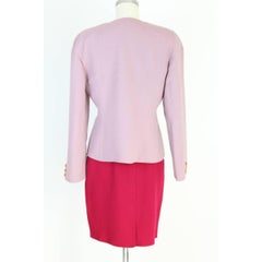 NWT Mila Schon vintage 1980s skirt tulip suit tailleur women’s fucsia and purple