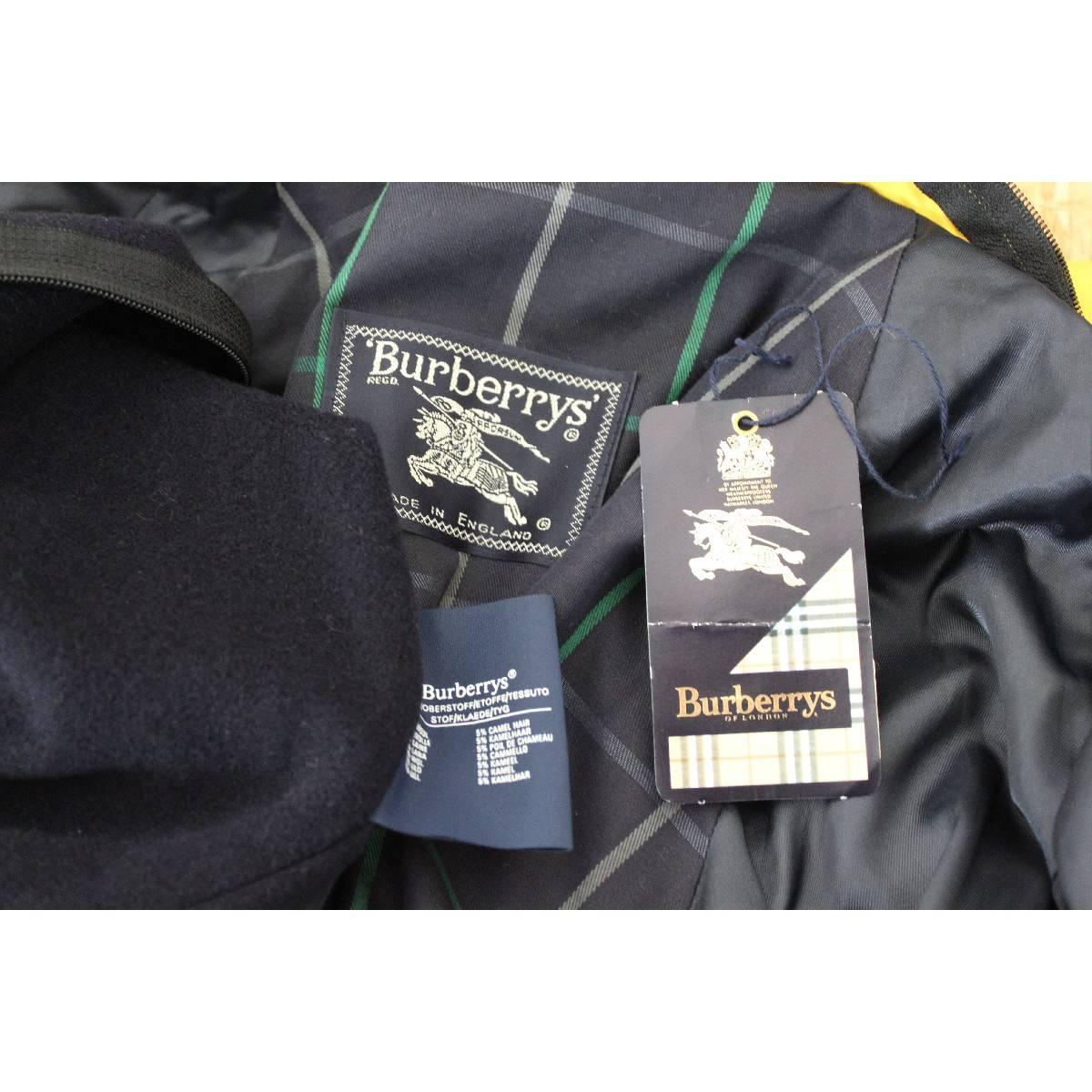 Nwt Burberry vintage yellow cotton wool coat men’s trench Collington size 50 it  1