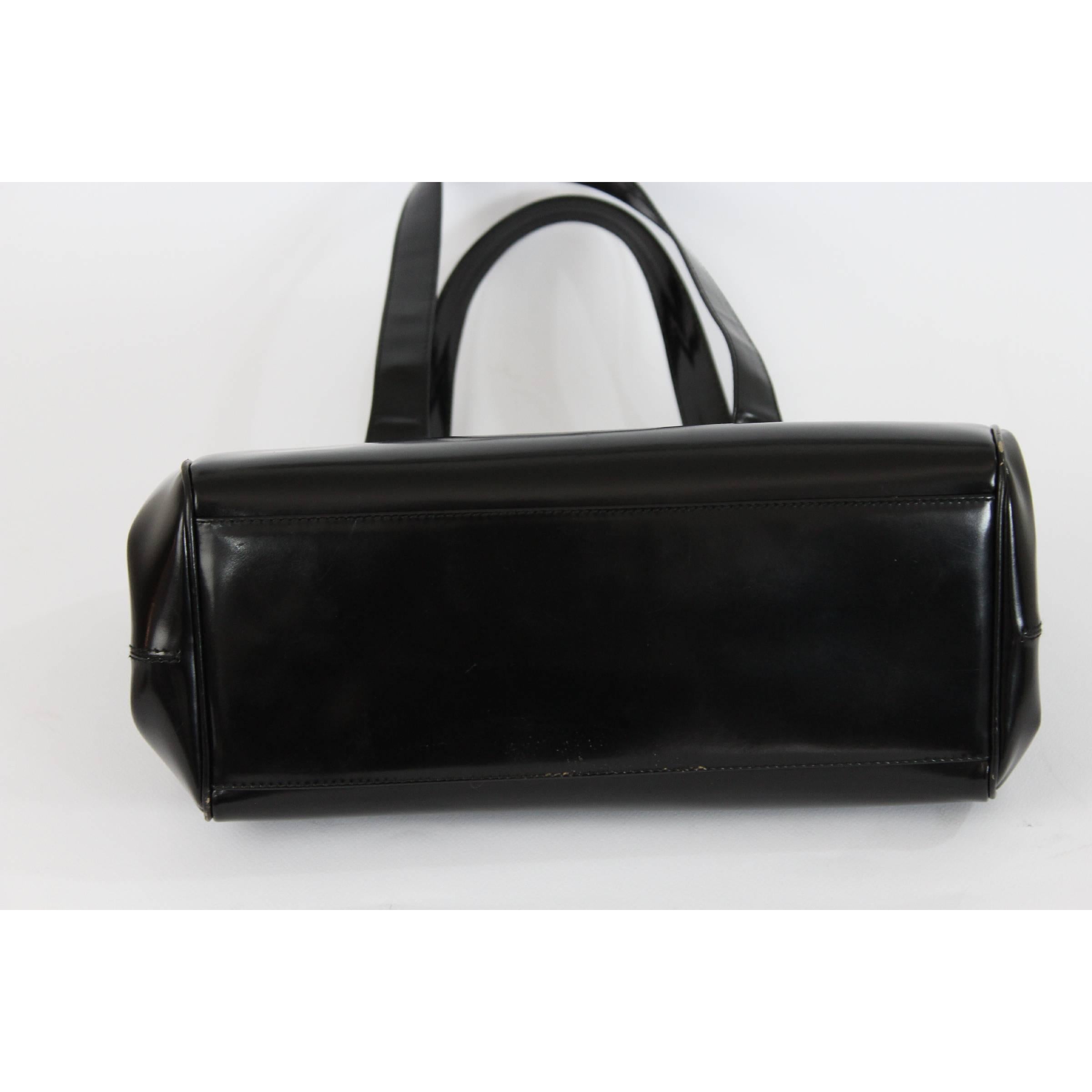 Prada Doctor Bag Black Patent Leather Vintage For Sale 1