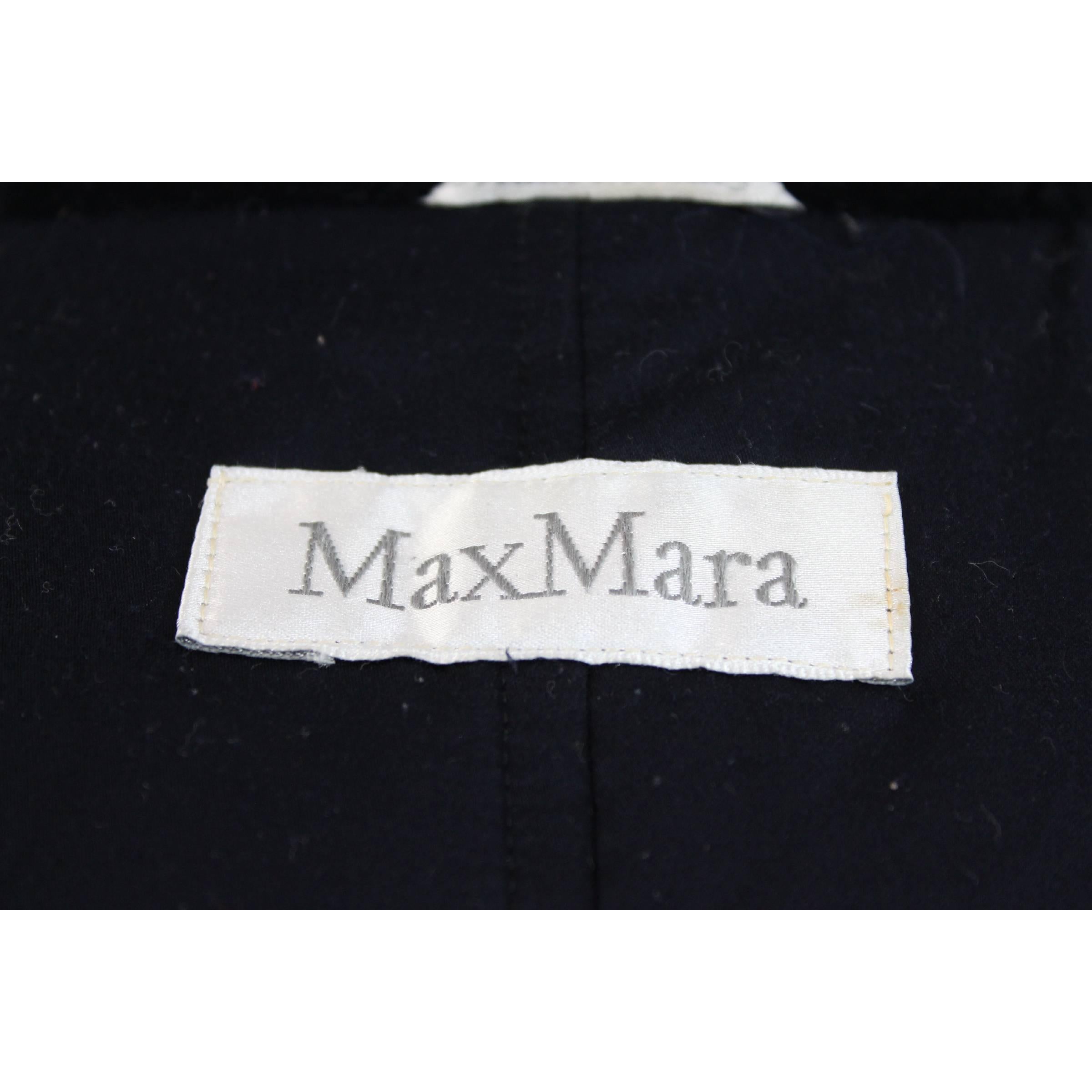 Max Mara Poncho Double Breasted Quilted Blue Italian Coat, 1990s For Sale 3