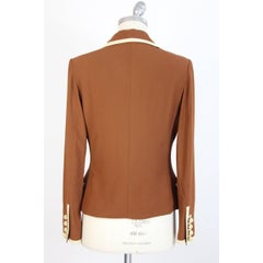 Moschino Couture Vintage Brown Short Blazer Jacket, 1980s
